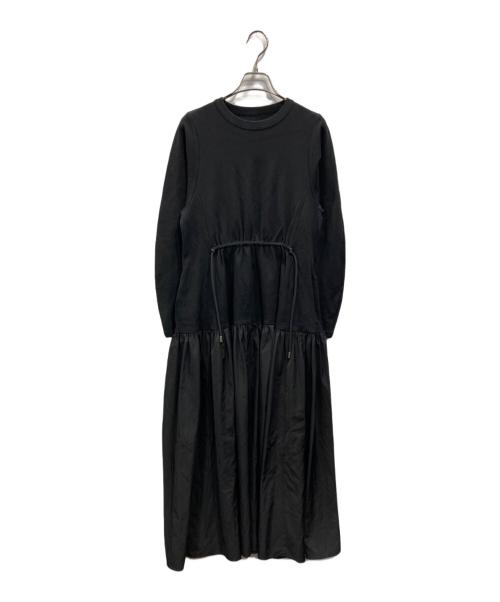Adam et Rope（アダム エ ロペ）Adam et Rope (アダム エ ロペ) タフタコンビワンピース ブラック サイズ:Fの古着・服飾アイテム