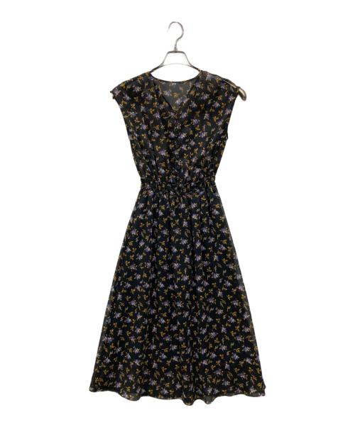 allureville（アルアバイル）allureville (アルアバイル) 総柄ワンピース ブラック サイズ:1の古着・服飾アイテム