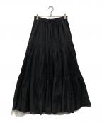 JOURNAL STANDARD relumeジャーナルスタンダード レリューム）の古着「コットンボイルクリンクルティアードスカート」｜ブラック