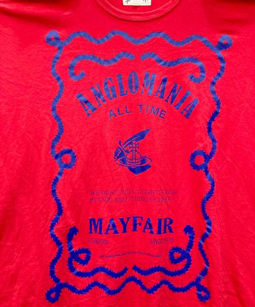 Vivienne Westwood ANGLOMANIA（ヴィヴィアンウエストウッドアングロマニア）VIVIENNE WESTWOOD ANGLOMANIA (ヴィヴィアンウエストウッドアングロマニア) オーバーサイズカットソー レッド サイズ:38の古着・服飾アイテム