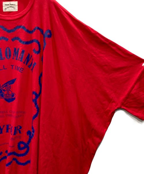 Vivienne Westwood ANGLOMANIA（ヴィヴィアンウエストウッドアングロマニア）VIVIENNE WESTWOOD ANGLOMANIA (ヴィヴィアンウエストウッドアングロマニア) オーバーサイズカットソー レッド サイズ:38の古着・服飾アイテム