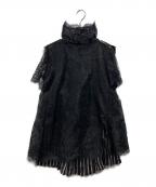 sacaiサカイ）の古着「レースドッキングブラウス」｜ブラック