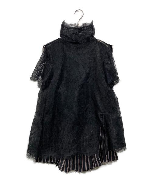 sacai（サカイ）sacai (サカイ) レースドッキングブラウス ブラック サイズ:2の古着・服飾アイテム