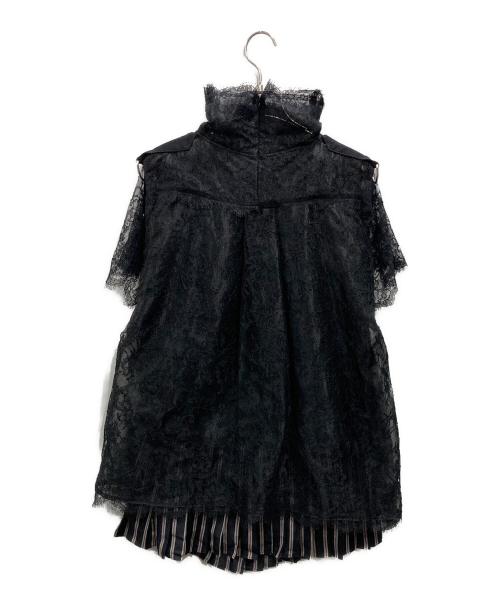 sacai（サカイ）sacai (サカイ) レースドッキングブラウス ブラック サイズ:2の古着・服飾アイテム