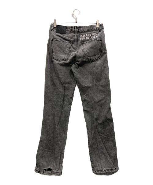 SOMEIT（サミット）SOMEIT (サミット) ダメージ加工デニムパンツ グレー サイズ:Mの古着・服飾アイテム