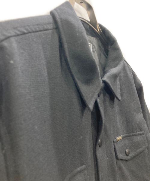 Hysteric Glamour（ヒステリックグラマー）Hysteric Glamour (ヒステリックグラマー) STATE OF HYSTERIC刺繍 CPOシャツジャケット ブラック サイズ:Lの古着・服飾アイテム