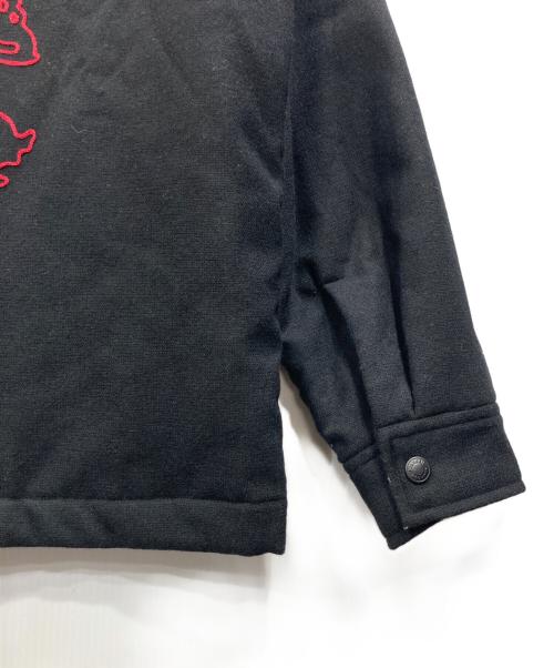 Hysteric Glamour（ヒステリックグラマー）Hysteric Glamour (ヒステリックグラマー) STATE OF HYSTERIC刺繍 CPOシャツジャケット ブラック サイズ:Lの古着・服飾アイテム