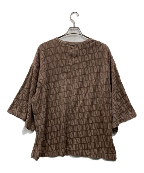 SHAREEF（シャリーフ）SHAREEF (シャリーフ) ロゴジャガードカットソー ブラウン サイズ:Mの古着・服飾アイテム