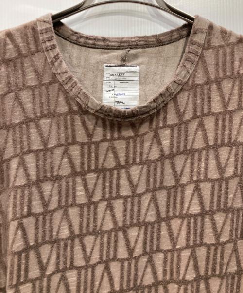SHAREEF（シャリーフ）SHAREEF (シャリーフ) ロゴジャガードカットソー ブラウン サイズ:Mの古着・服飾アイテム