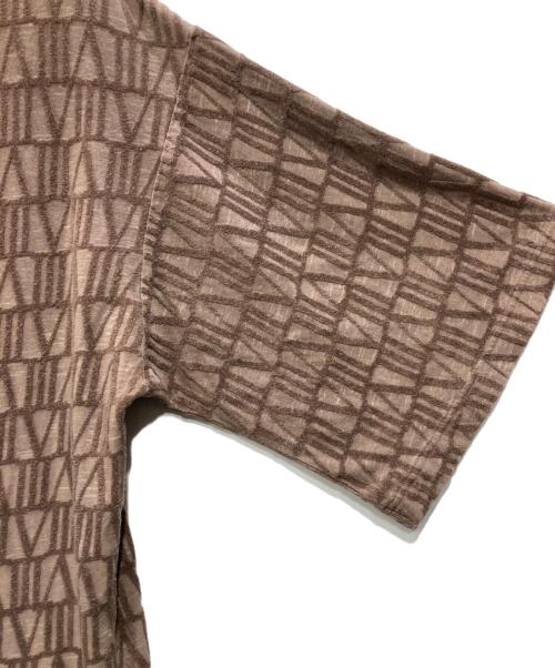 SHAREEF（シャリーフ）SHAREEF (シャリーフ) ロゴジャガードカットソー ブラウン サイズ:Mの古着・服飾アイテム