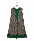 TOKUKO1erVOLトクコプルミエヴォル）の古着「ノースリーブワンピース」｜ブラック×グリーン