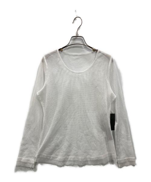 EIKO KONDO（エイココンドウ）EIKO KONDO (エイココンドウ) メッシュカットソー ホワイト サイズ:42 未使用品の古着・服飾アイテム