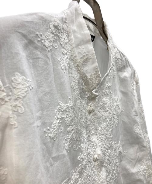 mizuiro-ind（ミズイロインド）mizuiro-ind (ミズイロインド) 刺繍ブラウス ホワイト サイズ:不明の古着・服飾アイテム