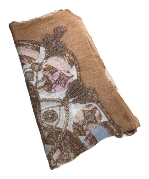 manipuri（マニプリ）manipuri (マニプリ) 総柄ストール ベージュの古着・服飾アイテム
