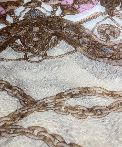 manipuri（マニプリ）manipuri (マニプリ) 総柄ストール ベージュの古着・服飾アイテム