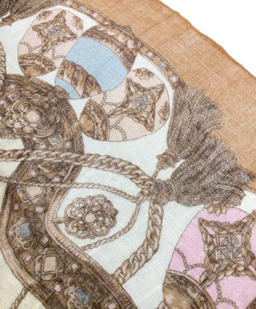 manipuri（マニプリ）manipuri (マニプリ) 総柄ストール ベージュの古着・服飾アイテム