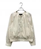 UNTITLEDアンタイトル）の古着「タフタノーカラーブルゾン」｜ホワイト