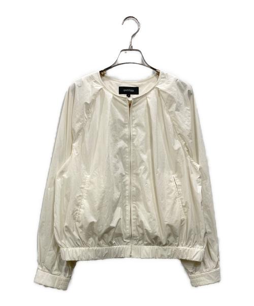 UNTITLED（アンタイトル）UNTITLED (アンタイトル) タフタノーカラーブルゾン ホワイト サイズ:4の古着・服飾アイテム