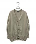 UNTITLEDアンタイトル）の古着「ペーパーエステルポンチョ風Vネックカーディガン」｜ベージュ
