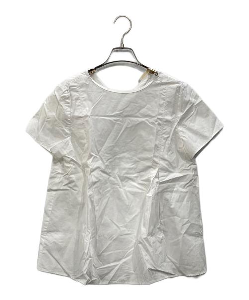 BALLSEY（ボールジィ）BALLSEY (ボールジィ) プロセスドコットン タックブラウス ホワイト サイズ:Sの古着・服飾アイテム