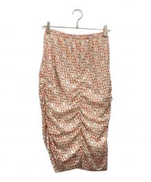 VIVIENNE TAM（ヴィヴィアンタム）の古着「総柄スカート」｜レッド