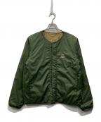 CHUMSチャムス）の古着「カポックキルティングリバーシブルジャケット」｜グリーン