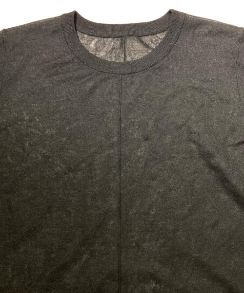 Mila Owen（ミラオーウェン）Mila Owen (ミラオーウェン) Tシャツライクレイヤードシアーニットワンピース ブラックの古着・服飾アイテム