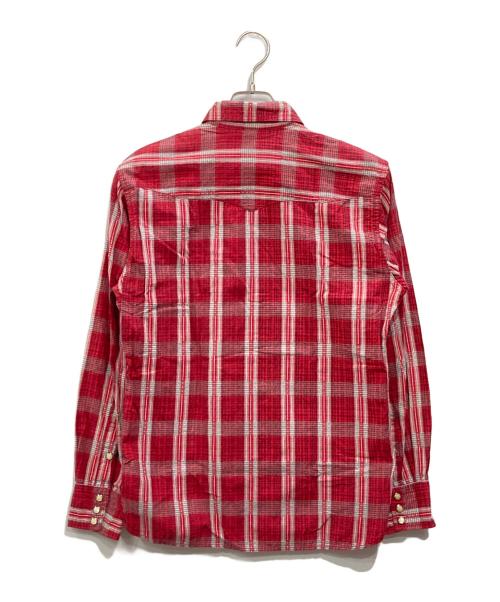 THE FLAT HEAD（ザ・フラットヘッド）THE FLAT HEAD (ザ・フラットヘッド) ウエスタンシャツ レッド サイズ:38の古着・服飾アイテム