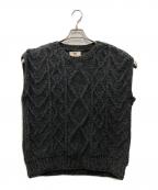 JOURNAL STANDARD relumeジャーナルスタンダード レリューム）の古着「ネパールハンドニットケーブルベスト」｜ブラック