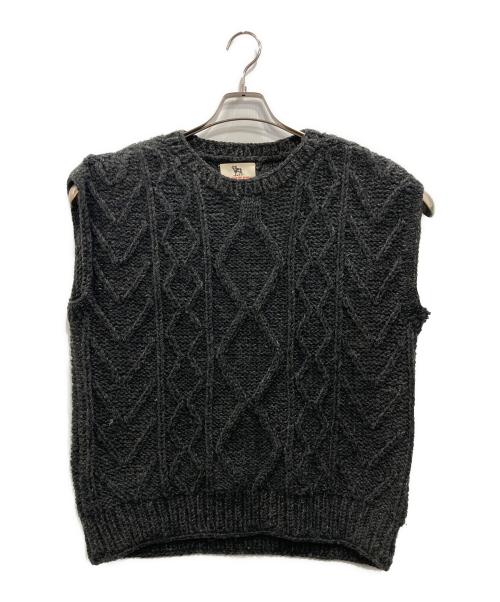 JOURNAL STANDARD relume（ジャーナルスタンダード レリューム）JOURNAL STANDARD relume (ジャーナルスタンダード レリューム) ネパールハンドニットケーブルベスト ブラック サイズ:Freeの古着・服飾アイテム