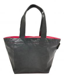 Herve Chapelier（エルベシャプリエ）の古着「ナイロン舟形トートバッグ」｜ブラック×レッド