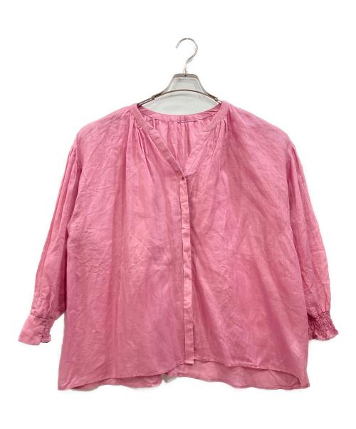 COLLAGE GALLARDAGALANTE（コラージュ ガリャルダガランテ）COLLAGE GALLARDAGALANTE (コラージュ ガリャルダガランテ) ラミー2WAYシアーブラウス ピンク サイズ:Freeの古着・服飾アイテム