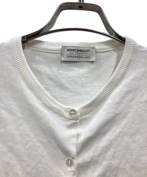 JOHN SMEDLEY（ジョンスメドレー）JOHN SMEDLEY (ジョンスメドレー) TOMORROW LAND (トゥモローランド) シーアイランドコットン クルーネックカーディガン ホワイト サイズ:Ｓの古着・服飾アイテム