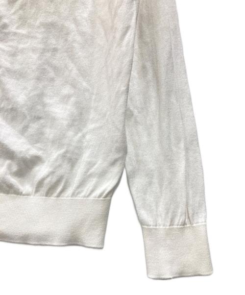 JOHN SMEDLEY（ジョンスメドレー）JOHN SMEDLEY (ジョンスメドレー) TOMORROW LAND (トゥモローランド) シーアイランドコットン クルーネックカーディガン ホワイト サイズ:Ｓの古着・服飾アイテム