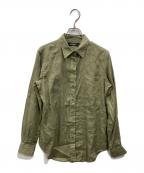 LAUREN RALPH LAURENローレンラルフローレン）の古着「リネンシャツ」｜グリーン
