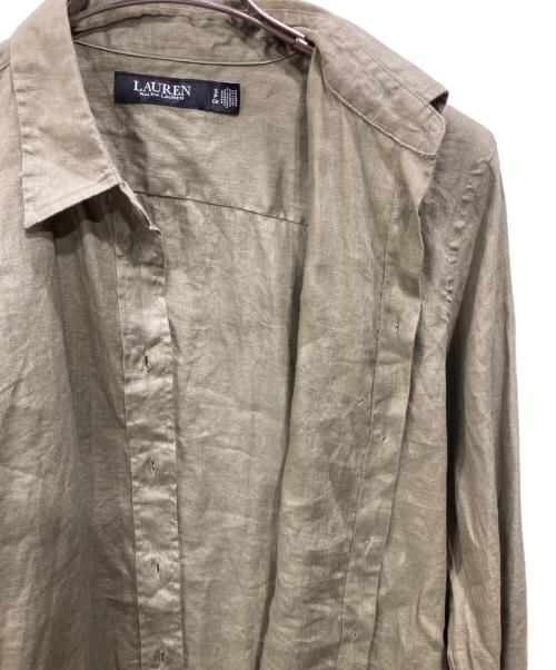 LAUREN RALPH LAUREN（ローレンラルフローレン）LAUREN RALPH LAUREN (ローレンラルフローレン) リネンシャツ グリーン サイズ:SPの古着・服飾アイテム