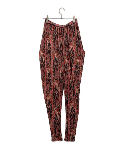 ISABEL MARANT（イザベルマラン）ISABEL MARANT (イザベルマラン) レーヨンストレッチ ペイズリープリントパンツ レッド サイズ:36の古着・服飾アイテム
