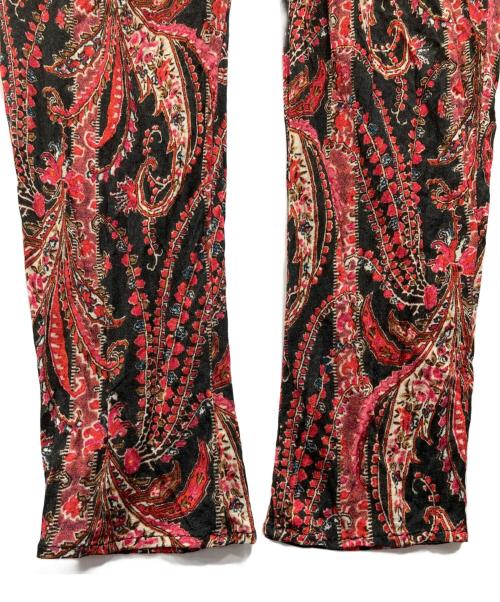 ISABEL MARANT（イザベルマラン）ISABEL MARANT (イザベルマラン) レーヨンストレッチ ペイズリープリントパンツ レッド サイズ:36の古着・服飾アイテム