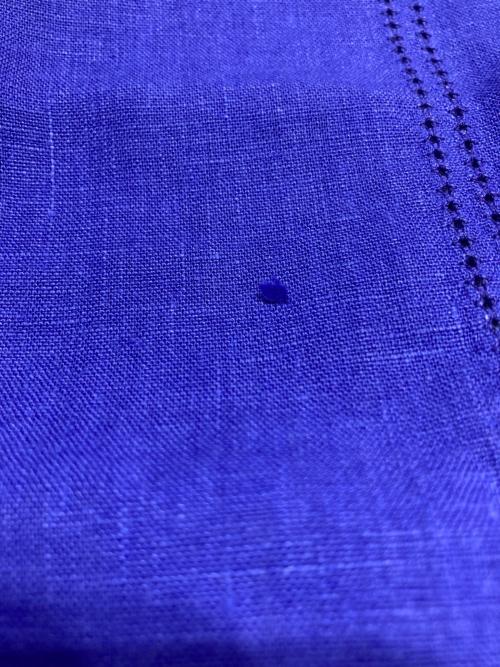 GALERIE VIE（ギャルリーヴィー）GALERIE VIE (ギャルリーヴィー) リブコンビフレンチリネン フレンチスリーブプルオーバー パープル サイズ:Fの古着・服飾アイテム