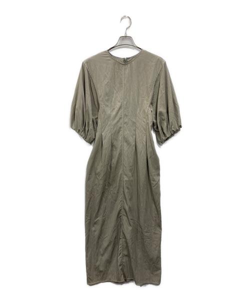 OPAQUE.CLIP（オペークドットクリップ）OPAQUE.CLIP (オペークドットクリップ) 配色ボリュームタックスリーブワンピース ベージュ サイズ:36 未使用品の古着・服飾アイテム