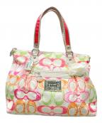 COACHコーチ）の古着「カラフルPOPPYトートバッグ」｜ベージュ