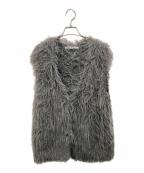 SHENERYシーナリー）の古着「ロングフェザーニットベスト」｜グレー