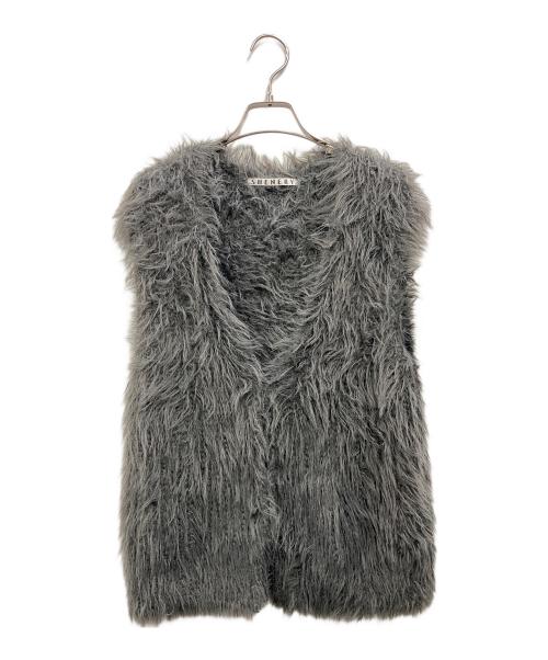 SHENERY（シーナリー）SHENERY (シーナリー) ロングフェザーニットベスト グレー サイズ:Freeの古着・服飾アイテム
