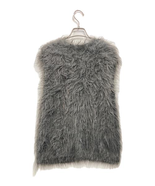 SHENERY（シーナリー）SHENERY (シーナリー) ロングフェザーニットベスト グレー サイズ:Freeの古着・服飾アイテム