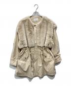 CAPRICIEUX LE'MAGEカプリシューレマージュ）の古着「ファードッキングモッズコート」｜ベージュ