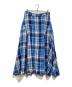 POLO RALPH LAUREN（ポロ・ラルフローレン）の古着「リネンチェックスカート」｜ブルー