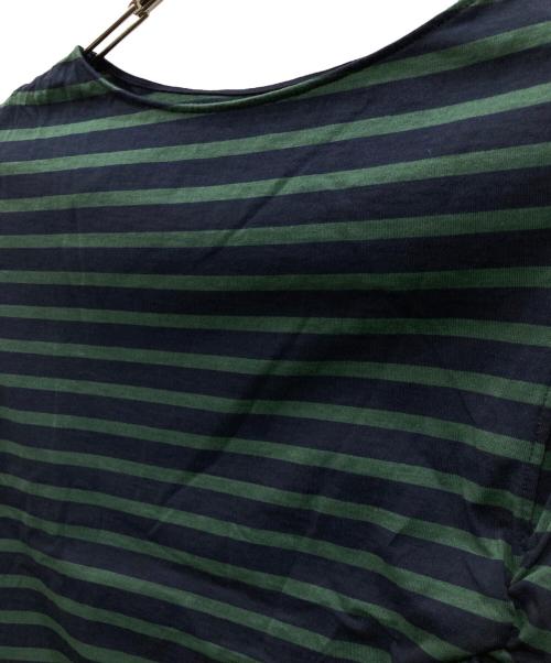 VERMEIL par iena（ヴェルメイユ パー イエナ）VERMEIL par iena (ヴェルメイユ パー イエナ) アシンメトリープルオーバー グリーン×ネイビー サイズ:Freeの古着・服飾アイテム