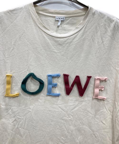 LOEWE（ロエベ）LOEWE (ロエベ) アップリケロゴTシャツ ベージュ サイズ:Mの古着・服飾アイテム