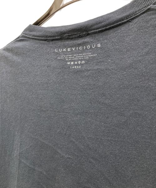 LUKEVICIOUS（ルークヴィシャス）LUKEVICIOUS (ルークヴィシャス) STITCH FACE TEE ブラック サイズ:Lの古着・服飾アイテム