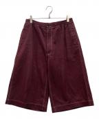 MARNIマルニ）の古着「バギーハーフパンツ」｜ボルドー